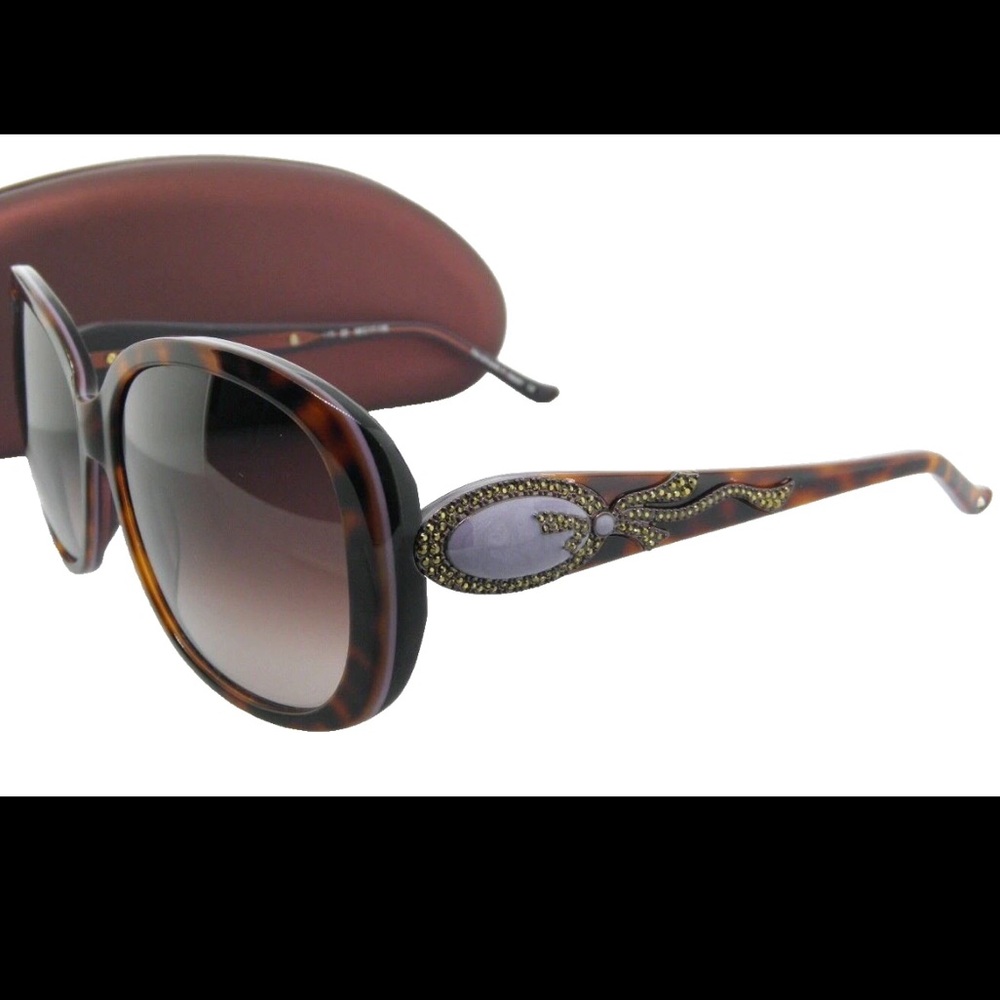 Judith Leiber Radiance Topaz / Violet Women's Sunglasses